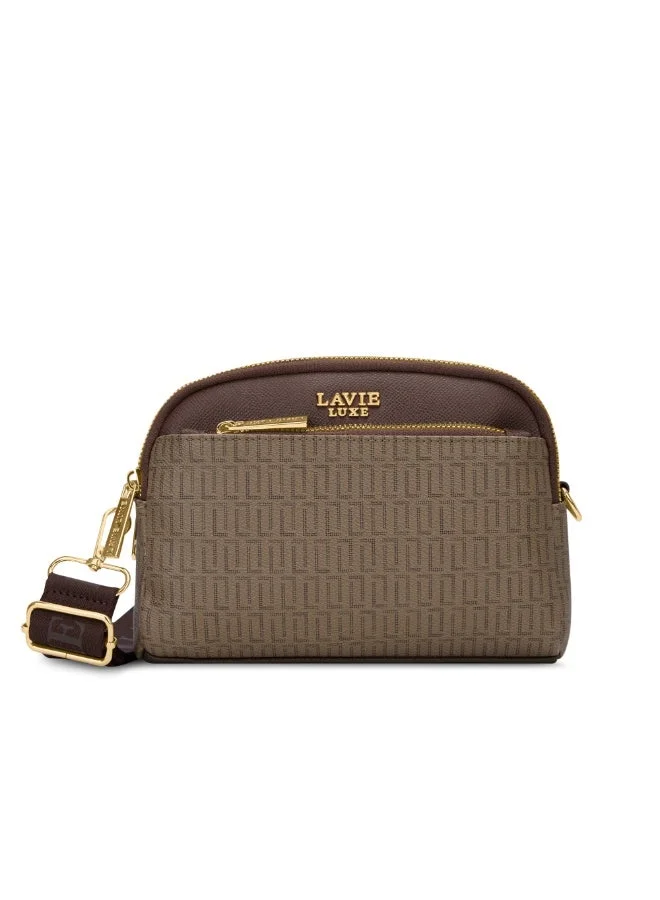 لافي حقيبة نسائية فاخرة بحروف شعار هيميلي بثلاثة أقسام قهوة